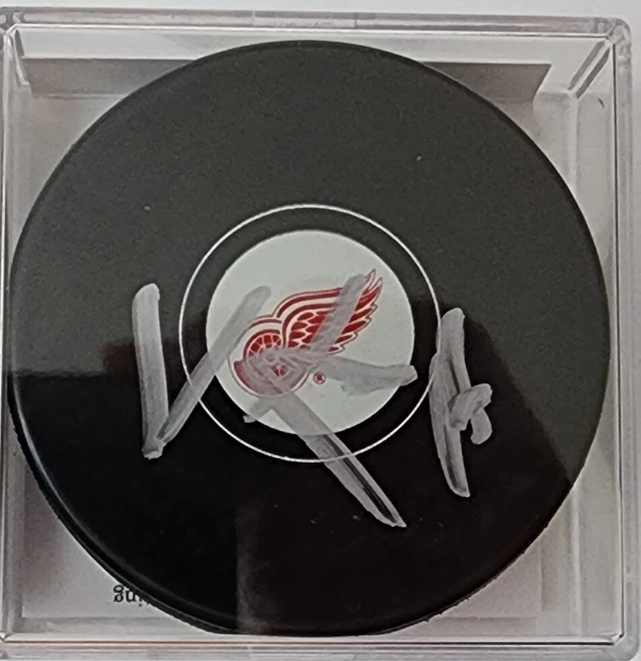 Vladimir Konstantinov Autographed Detroit Red Wings Puck JSA COA - Image 1 of 4
