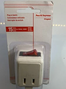 Steckschalter 15A 1800W (Schaltsteckdose) WEISS Pass & Seymour Legrand VERSIEGELT - Bild 1 von 7