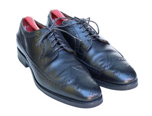 Allen Edmonds Black Leather Blucher Wingtip Dress Shoes 1990 Men’s SZ 10B