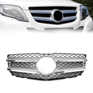 Rejilla de parachoques del capó delantero plateada para Mercedes Benz Clase GLK X204 GLK250 2013-15 - Imagen 1 de 11