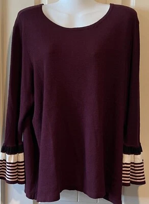 Suéter ELLE Granate Viscosa Poliéster Mangas Largas Campana - XXL Foto 1 de 2