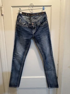 Rock Revival Women’s Blue Jeans Jessica Skinny 29 - Picture 1 of 6
