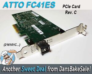ATTO FC-41ES Rev C Fibre Network PCIe Card 216101C.. in Excellent Condition