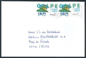 ESPAÑA 1999 - 2 ATM / ETIQUETA - SOBRE CIRCULADO A CALPE - 5 DÍGITOS ESTRECHOS - Imagen 1 de 2