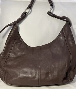 Wilsons Authentic Soft Leather Large Purse Shoulder Bag Brown Single Handle - Picture 1 of 7