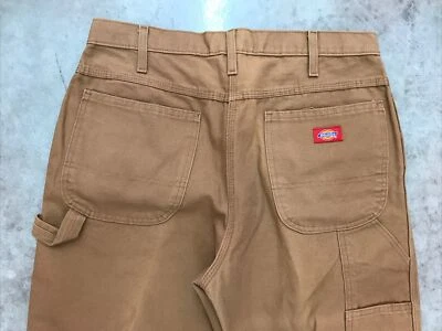 Pantalones de carpintero vintage Dickies para hombre 34x30 lona marrón rojo lengüeta patinador holgados Foto 1 de 4