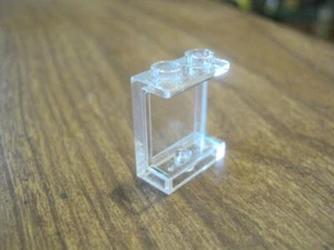 Lego Lot 2 Translucent Clear 1x2x2 Wall Panel, Side Supports, 94638 (028-193) - Picture 1 of 1