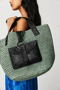 New Free People beautiful En Riva Raffia Tote - Picture 1 of 8