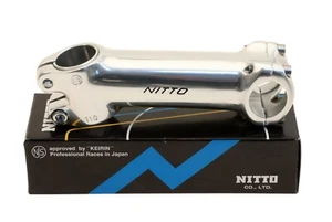 Nitto NJ-89 NJS Keirin Track Stem 1 1/8" Threadless 110mm 25.4mm Silver NEW - Picture 1 of 6