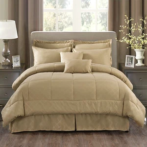 10 Piece Comforter Set Soft Bed in a Bag Comforter Bedding Set Queen/King/Cal K - Picture 1 of 41