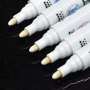 White Highlighter Marker Pens Thin Waterproof Car Tyre R7V7 K8Z7 Pen U2W08 - Picture 1 of 11