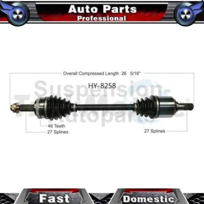 Conjunto de eje CV conductor delantero izquierdo medio eje para Hyundai Veloster 2013 2014 2015 Foto 1 de 2