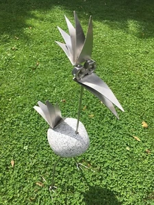 Edelstahlvogel Granitvogel Edelstahl mit Granit 80cm - Bild 1 von 1