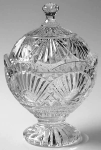 Shannon Crystal by Godinger Covered Candy Bowl Dish #2903  - Picture 1 of 12