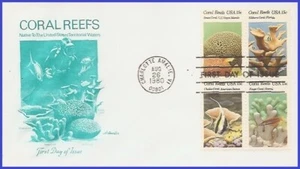 USA5 #1827-30 U/A ARTMASTER FDC BL4 Coral Reefs - Bild 1 von 1