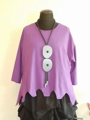 Moonshine ° Smart Short Jersey Shirt Cover Up Cotton ~ Purple ~ 1 - 2 - 3 - Image 1 of 4