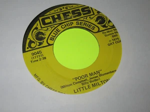 LITTLE MILTON - POOR MAN / IF WALLS COULD TALK 7" 45 EX - Picture 1 of 2