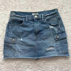 Sky And Sparrow Distressed blau Denim Minirock mit Cargotaschen Größe 7 - Bild 1 von 4