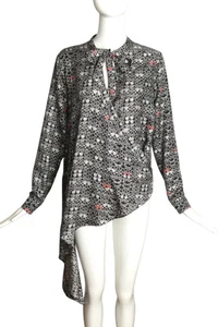 THOMAS WYLDE- NWT Sunglass Print Silk Blouse, Size Medium - Picture 1 of 6