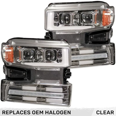 Faros proyectores Recon 264396CLCS lentes transparentes 19-21 Silverado 1500 Foto 1 de 4