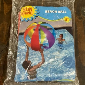 35” Inflatable Beach Ball Sun Shine SEALED Semi Clear Pool Toys - Picture 1 of 3