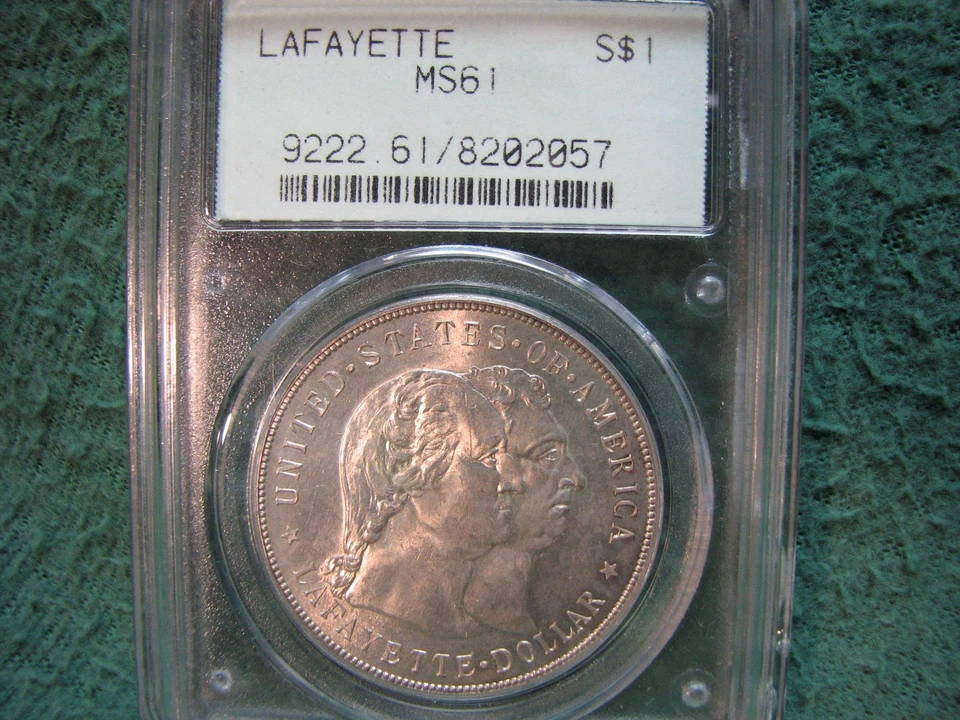 1900  U.S. Commemorative Dollar SILVER Coin  LAFAYETTE  Graded By PCGS MS 61 - Image 1 of 4