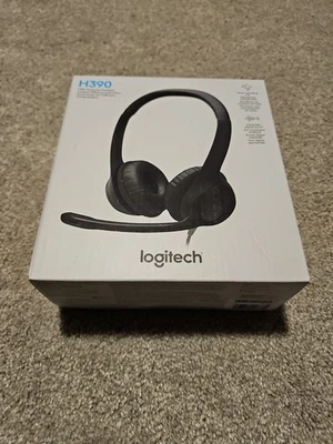 Logitech H390 Wired Headset, Stereo Headphones with Noise-Cancelling Microphone, - Image 1 of 2