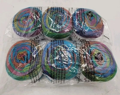 NUEVO Lote de 6 hilos de rueda de la fortuna marca León 604 espolvoreos tejidos ganchillo artesanía Foto 1 de 4