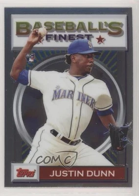 2020 Topps Finest Flashbacks Justin Dunn #140 Rookie RC - Image 1 of 2