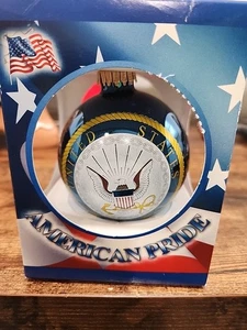 American Pride United States Navy decorazione natalizia Krebs regalo in scatola NUOVO - Foto 1 di 4