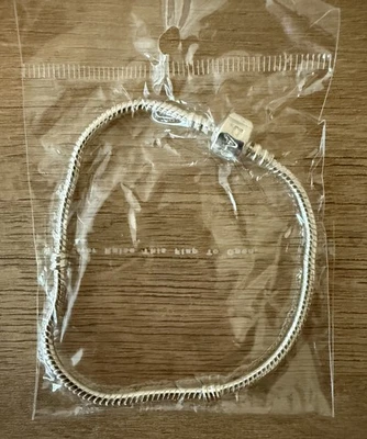 Pandora Moments 925 Sterling Silver Snake Chain Bracelet Barrel Clasp 8" - Image 1 of 4