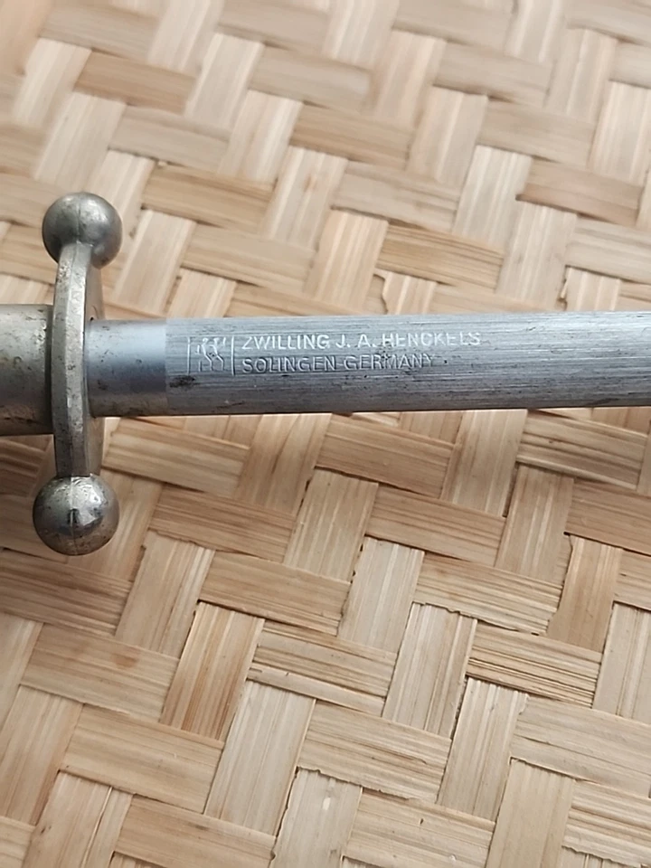 Afilador de cuchillos vintage Zwilling J A Henckels 10" acero afilador Solingen Alemania Foto 1 de 4