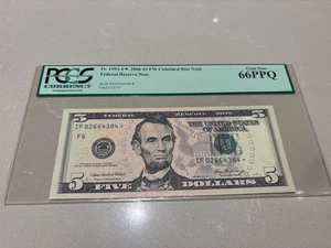 2006 $5 FRN Atlanta Gem STAR Fr. 1993-F* PCGS 66 Gem New - Picture 1 of 2