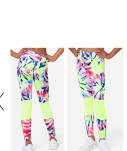Justice Sports Leggings For Girls Size Medium (10) Tie Dye Color [ - Picture 1 of 13
