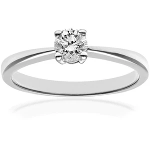 Platinum Jewelco London Round 1/3ct Diamond 4 Claw Solitaire Engagement Ring - Picture 1 of 5