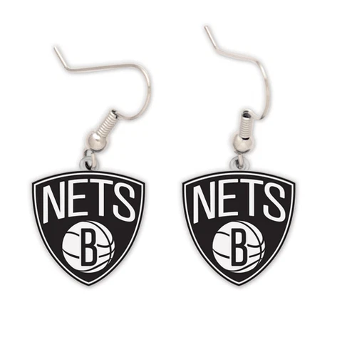 BROOKLYN NETS DANGLE EARRINGS NEW & OFFICIALLY LICENSED Cover