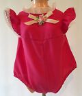 Vintage Hot Pink One Piece Outfit Romper For Crawling Doll Tagged Taiwan