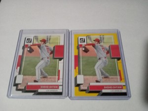 2022 DONRUSS Shohei Ohtani YELLOW +Base  FLOOD VARIATIONS SP #147 - ANGELS