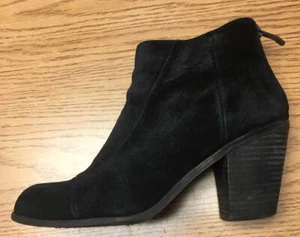 Vince Camuto Suede Leather Heeled Booties Boots, Black, 7 M - Picture 1 of 7