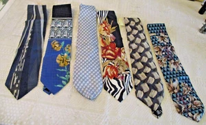 6 VINTAGE SEIDENKRAWATTEN - SZENARIO VON MARTIN WONG/CAMBRIDGE CLASSICS/BACHRACH ITALIEN- - Bild 1 von 9