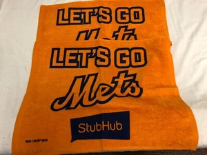 Lot Of 2 New York NY Mets Postseason 2016 Playoff ORANGE Rally Towel - Picture 1 of 3