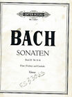 J S BACH SONATEN Nr.4-6 Pelzflotte oder Violine & Basso Continuo 1939 Soldan Woehl