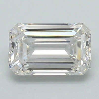 Lab Grown 6.12 Ct EMERALD Cut IGI Certified CVD Diamond G Color SI1 Clarity - Image 1 of 4