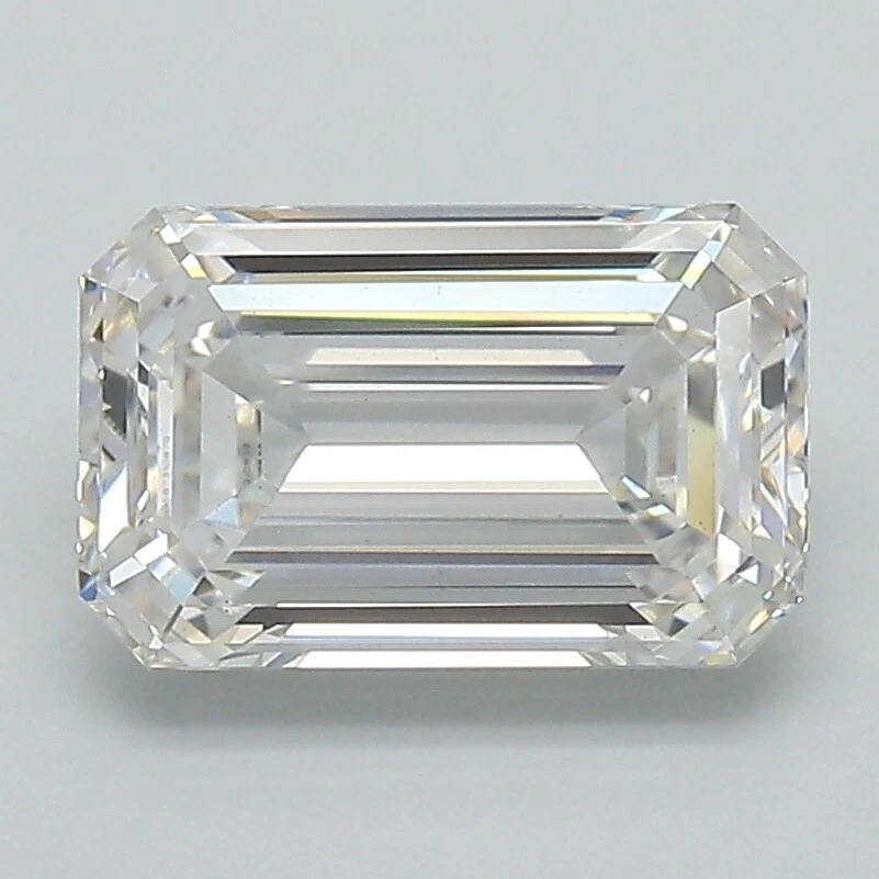 Lab Grown 6.07 Ct EMERALD Cut IGI Certified CVD Diamond G Color SI1 Clarity - Image 1 of 4