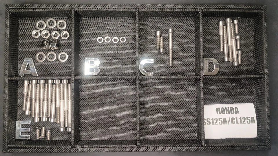 Juego de tornillos de motor de acero inoxidable pulido Honda Ss125a Cl125a Foto 1 de 4
