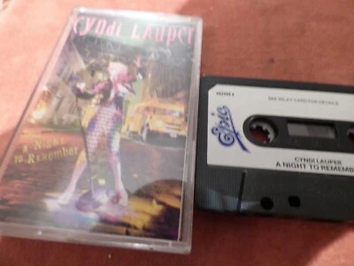 1989 AUDIO CASSETTE- A NIGHT TO REMEMBER - BY CYNDI LAUPER - Image 1 of 4