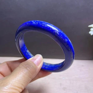 Inner Diameter 54mm Natural Lapis Lazuli Gemstone Crystal Bangle Bracelet AAA - Picture 1 of 6