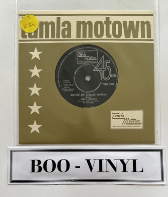 Stevie Wonder - Boogie On Reggae Woman 7” TMG 928 Ex / Mint Foto 1 de 4