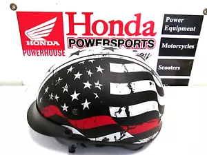 NEW VEGA WARRIOR "BACK THE RED" PATRIOTIC FLAG HALF HELMET *SIZE: XTRA SMALL* - Picture 1 of 5