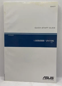 ASUS LCD Monitor VH196 Series Quick Start Guide - Picture 1 of 3